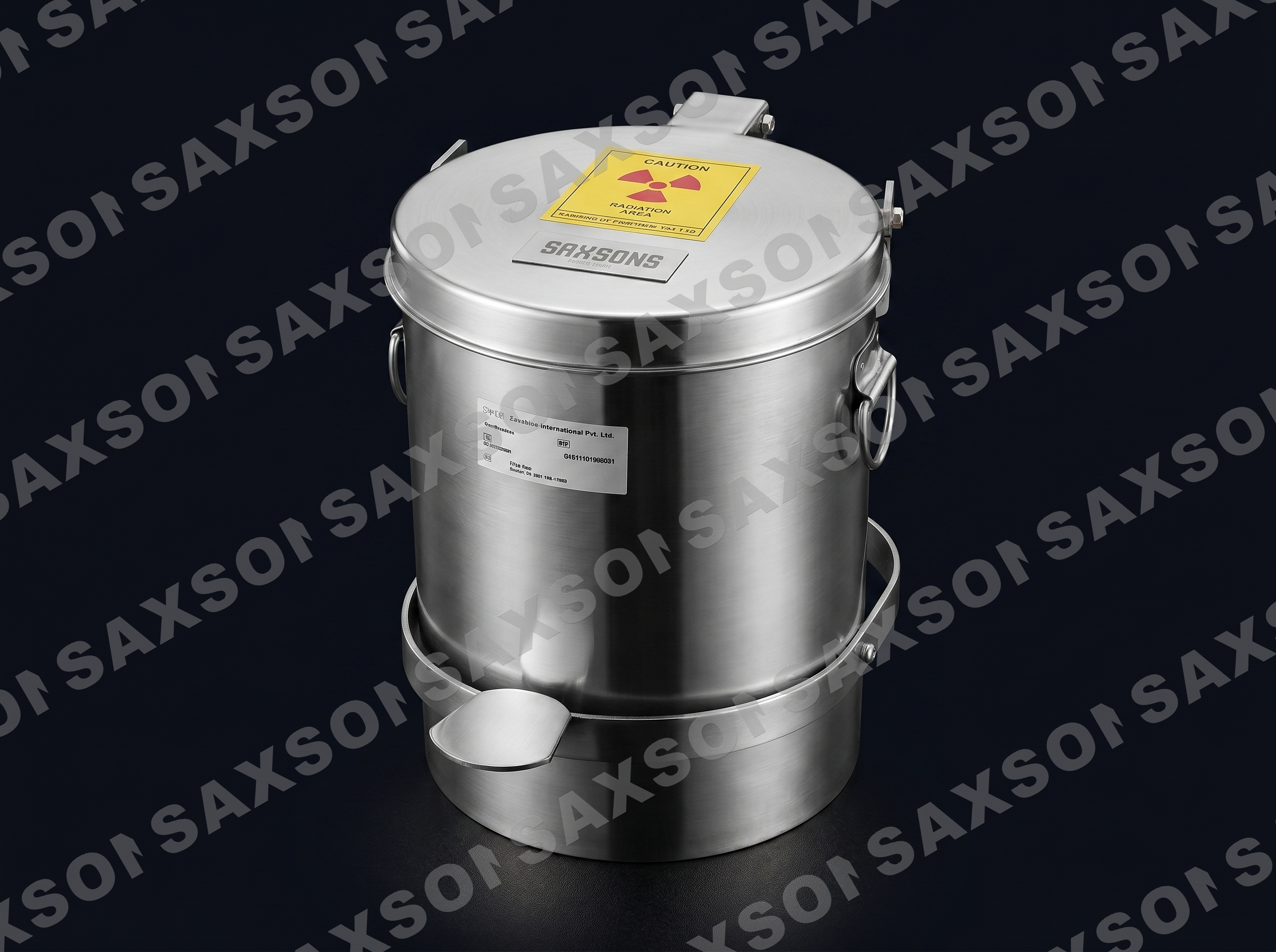 Saxsons™ Foot-Operated Lead-Lined Waste Bin