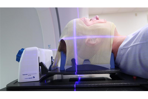TruPose Head Adjuster — in-clinic patient setup view